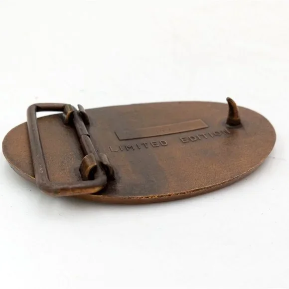 International Pancake Day Belt Buckle Liberal Kansas Olney England 1984 Vintage - Picture 10 of 10